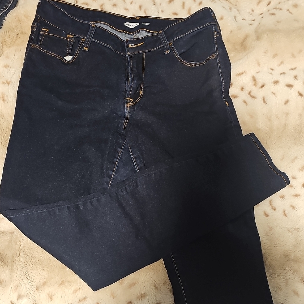 Old Navy Women's Dark Indigo Straight Leg Jeans